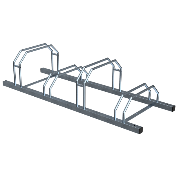 Bicycle stand | Row system | hot-dip galvanised | 4 parking spaces